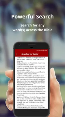 English <-> Swahili Bible android App screenshot 1